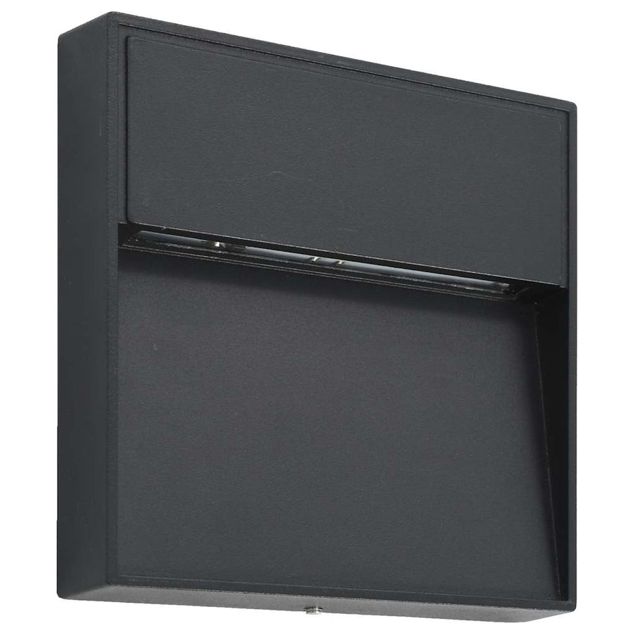 Led-Buitenwandlampen 3 W Zwart Vierkant