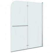 Foldable shower screen 2 panels 120x140 cm ESG