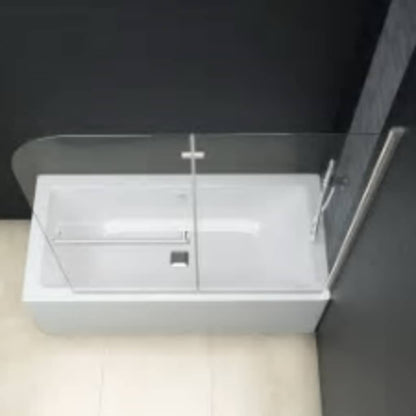 Douchewand Inklapbaar 2 Panelen 95X140 Cm Esg