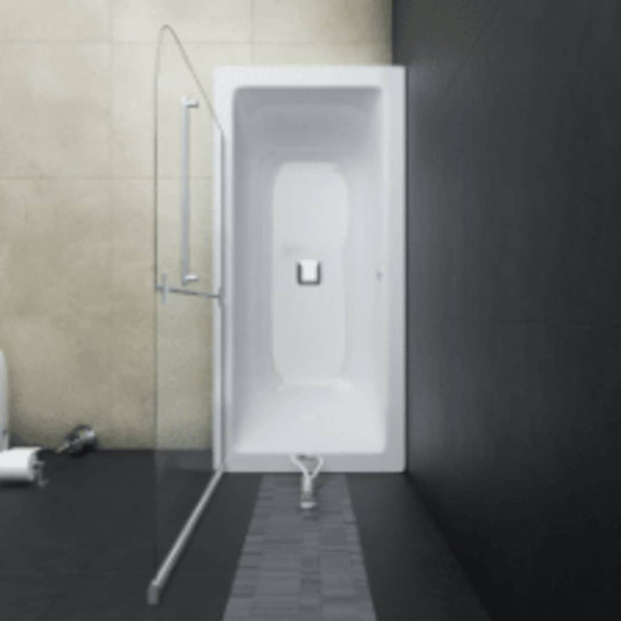 Douchewand Inklapbaar 2 Panelen 95X140 Cm Esg