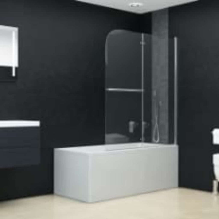 Douchewand Inklapbaar 2 Panelen 95X140 Cm Esg