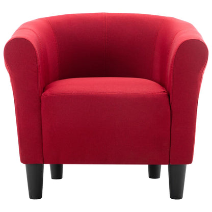 Fauteuil Stof Wijnrood Zonder voetensteun