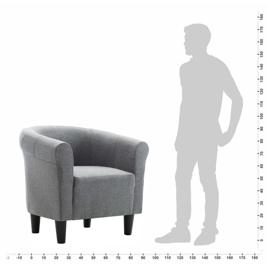 Fauteuil Stof 1 Lichtgrijs