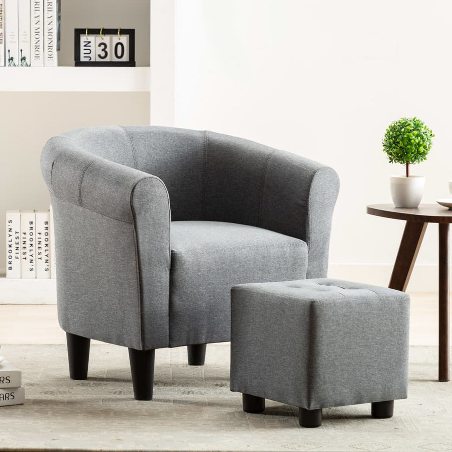 Fauteuil Stof 1 Lichtgrijs