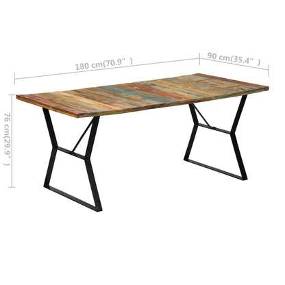 Eettafel 180x90x76 cm massief gerecycled hout