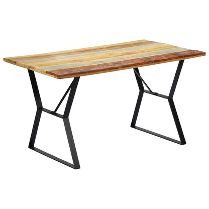 Eettafel Massief Gerecycled Hout 140 x 80 x 76 cm Multikleur
