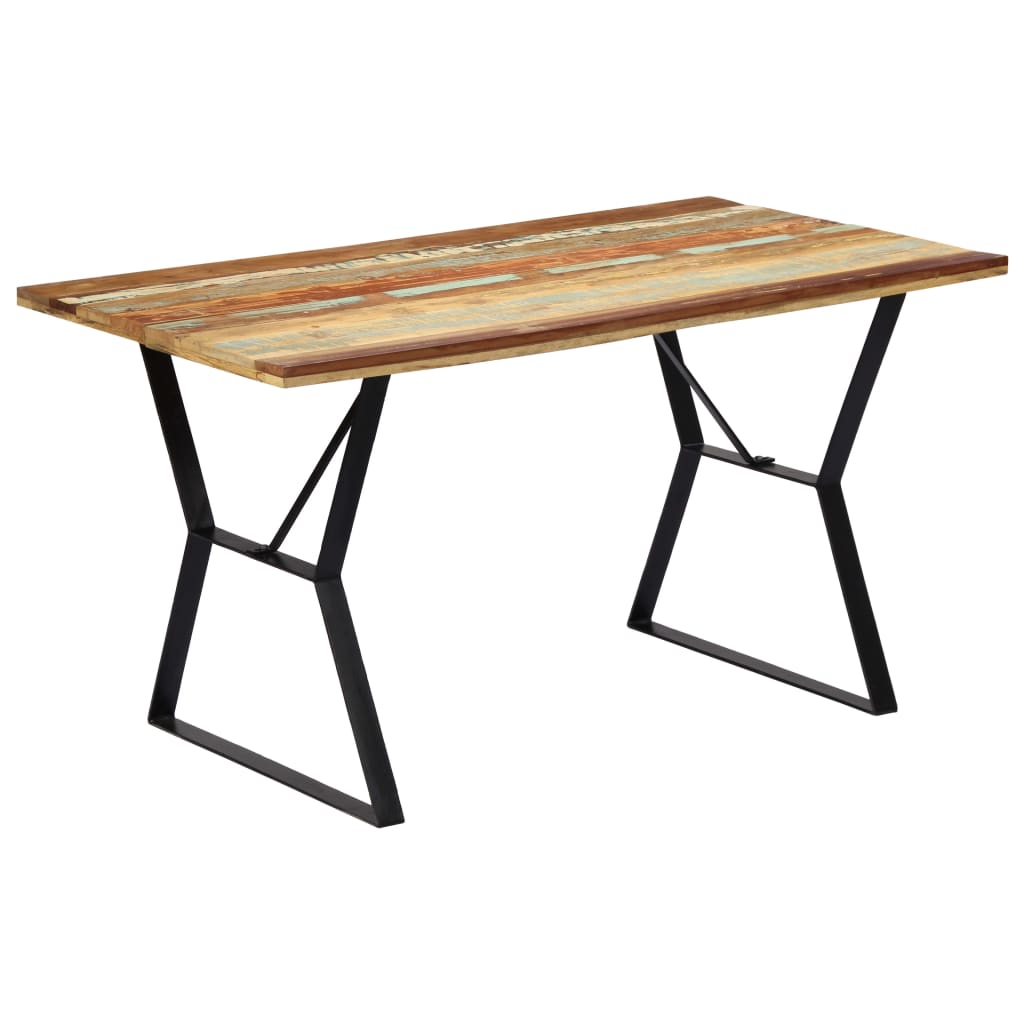Eettafel Massief Gerecycled Hout 140 x 80 x 76 cm Multikleur