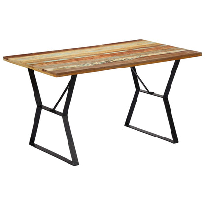 Eettafel Massief Gerecycled Hout 140 x 80 x 76 cm Multikleur