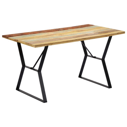 Eettafel Massief Gerecycled Hout 140 x 80 x 76 cm Multikleur