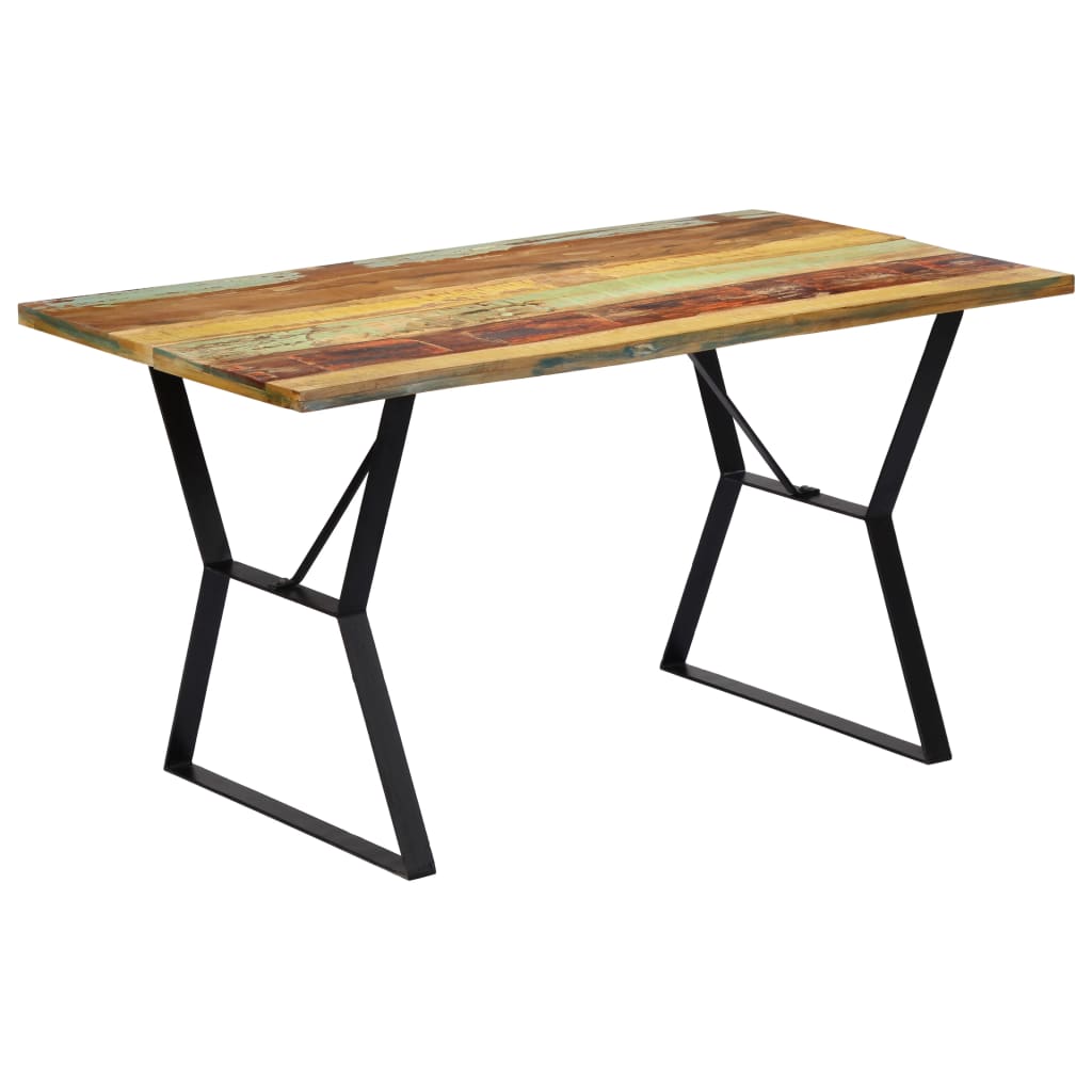 Eettafel Massief Gerecycled Hout 140 x 80 x 76 cm Multikleur