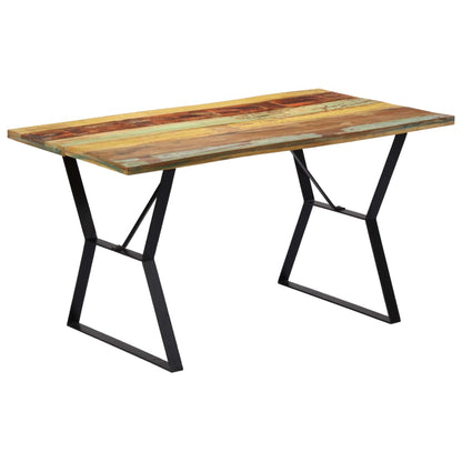Eettafel Massief Gerecycled Hout 140 x 80 x 76 cm Multikleur