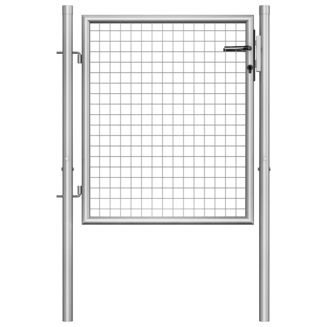 Poort 105X125 Cm Gegalvaniseerd Staal Zilverkleurig 105 x125 cm