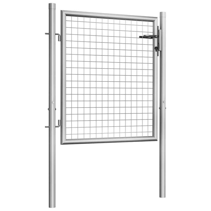 Poort 105X125 Cm Gegalvaniseerd Staal Zilverkleurig 105 x125 cm