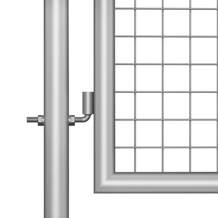 Tuinpoort Gegalvaniseerd Staal 306X100 Cm Zilver 306 x150 cm