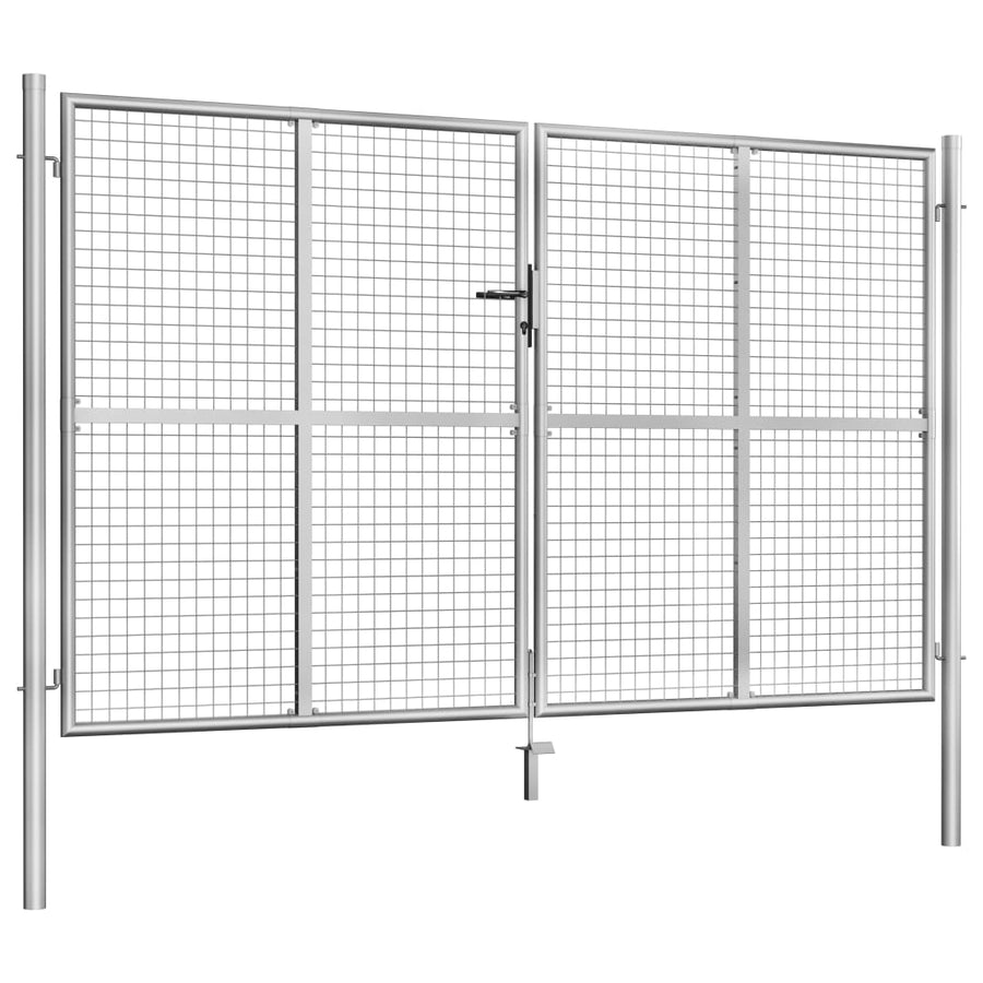 Poort 306X200 Cm Gegalvaniseerd Staal Zilverkleurig 300 x 150 cm