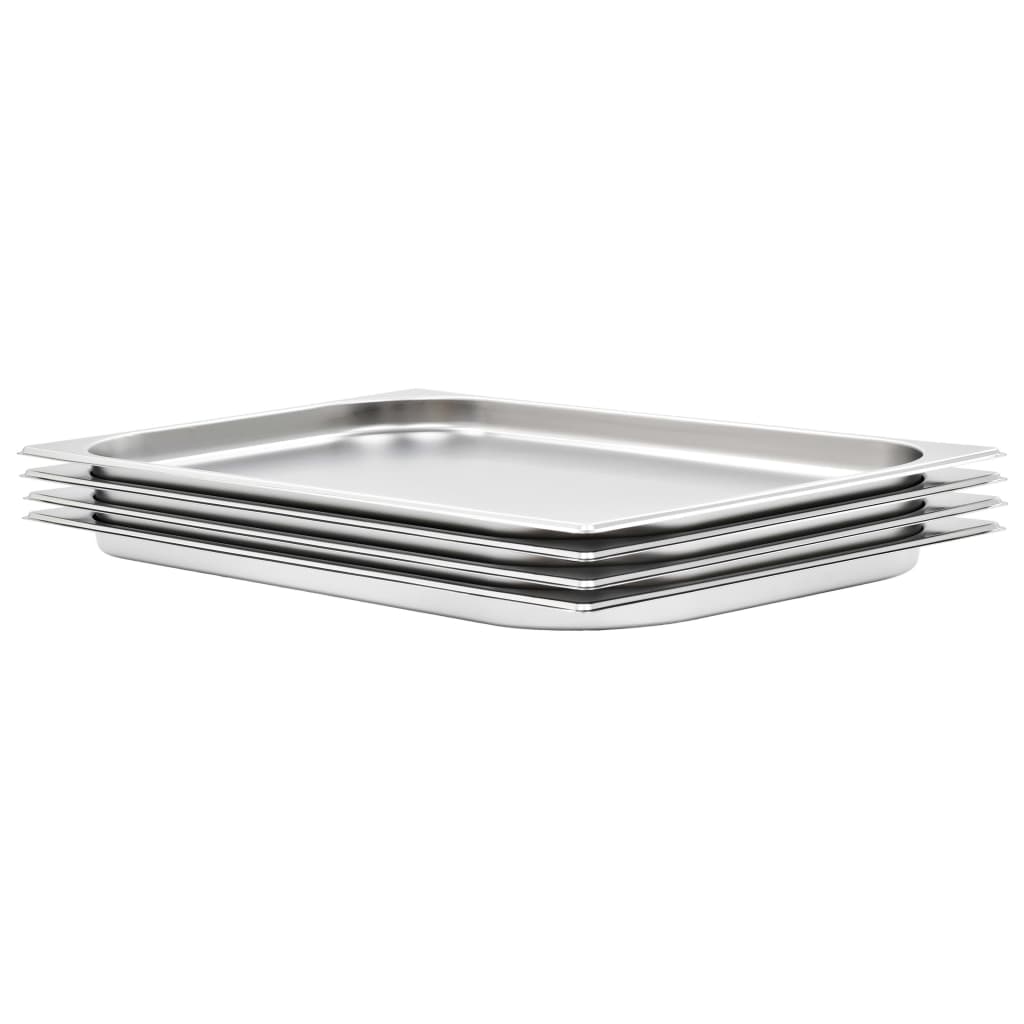 Gastronormbakken 4 St Gn 1/1 20 Mm Roestvrij Staal 530 x 325 x 20 mm