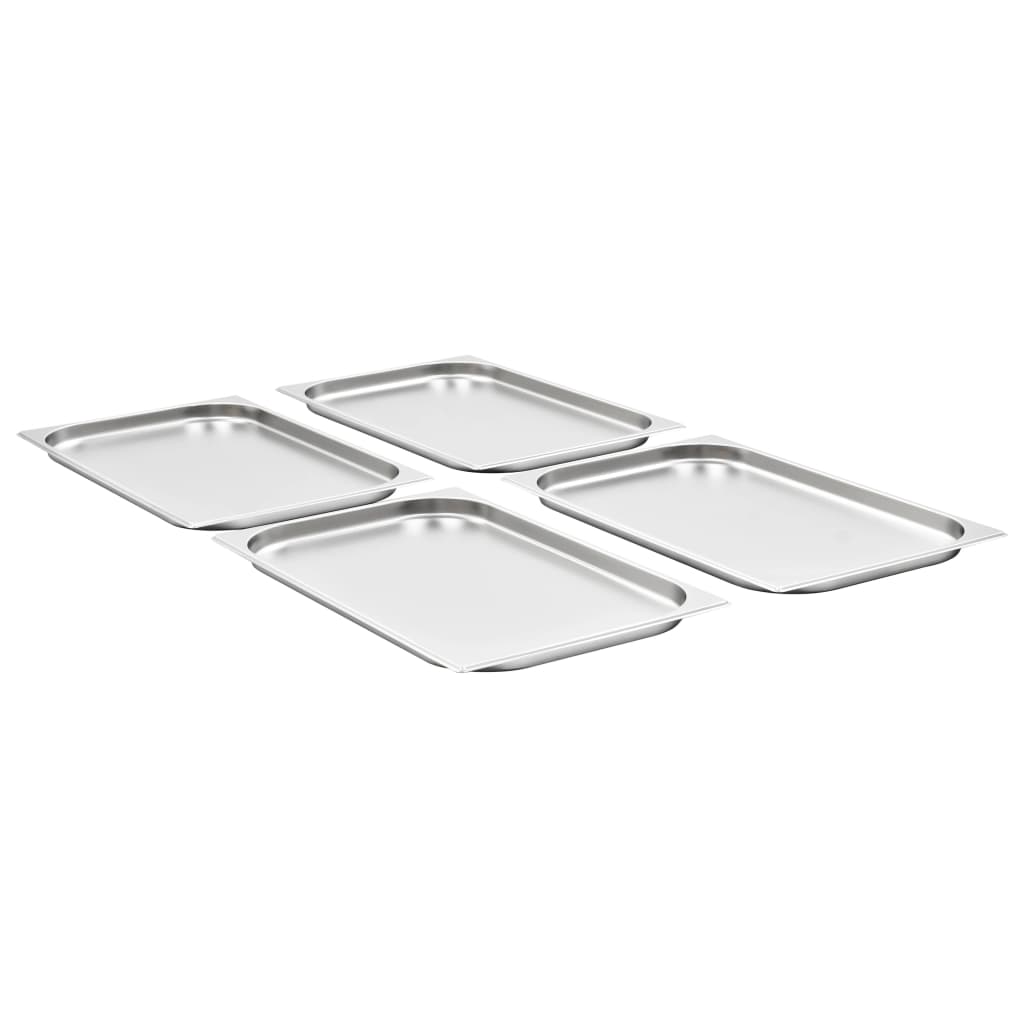 Gastronormbakken 4 St Gn 1/1 20 Mm Roestvrij Staal 530 x 325 x 20 mm
