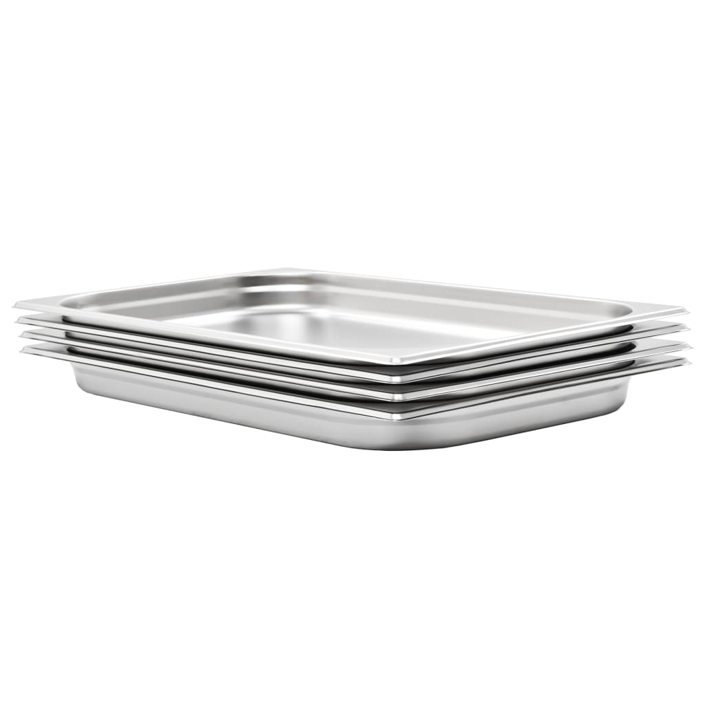 Gastronormbakken 4 St Gn 1/1 40 Mm Roestvrij Staal 530 x 325 x 40 mm
