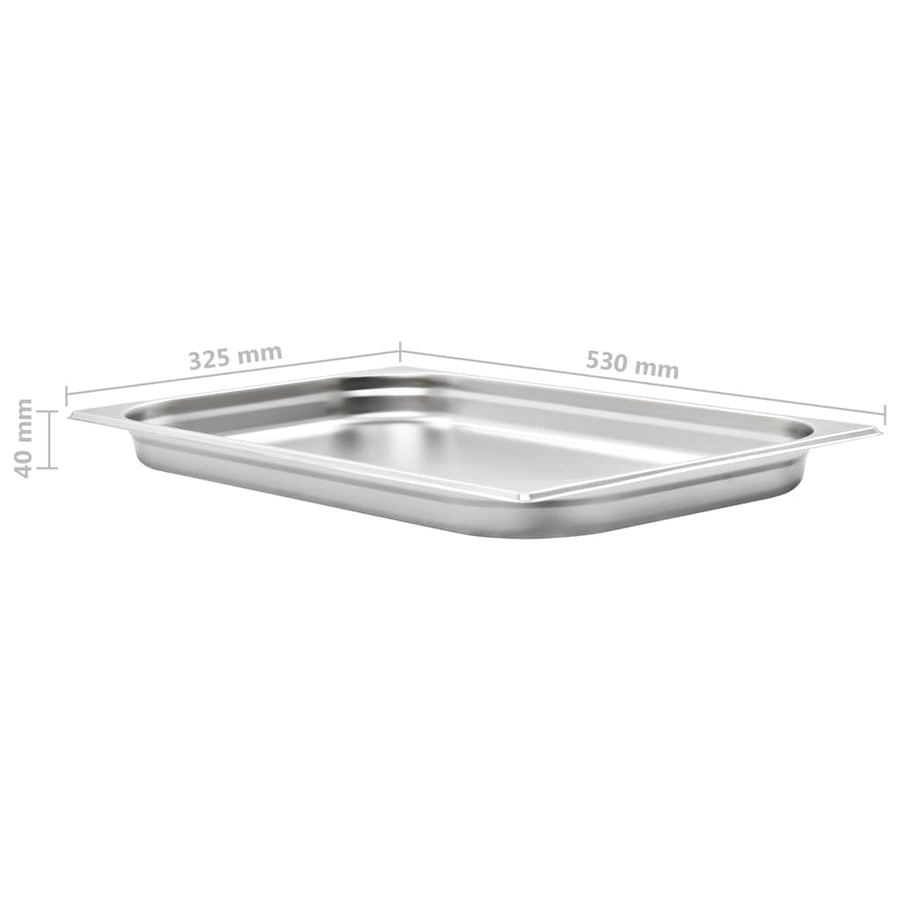 Gastronormbakken 4 St Gn 1/1 40 Mm Roestvrij Staal 530 x 325 x 40 mm