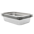 Gastronormbakken GN 1/1 100 mm roestvrij staal 4 stuks
