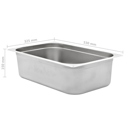 Gastronormbakken 2 St Gn 1/1 150 Mm Roestvrij Staal