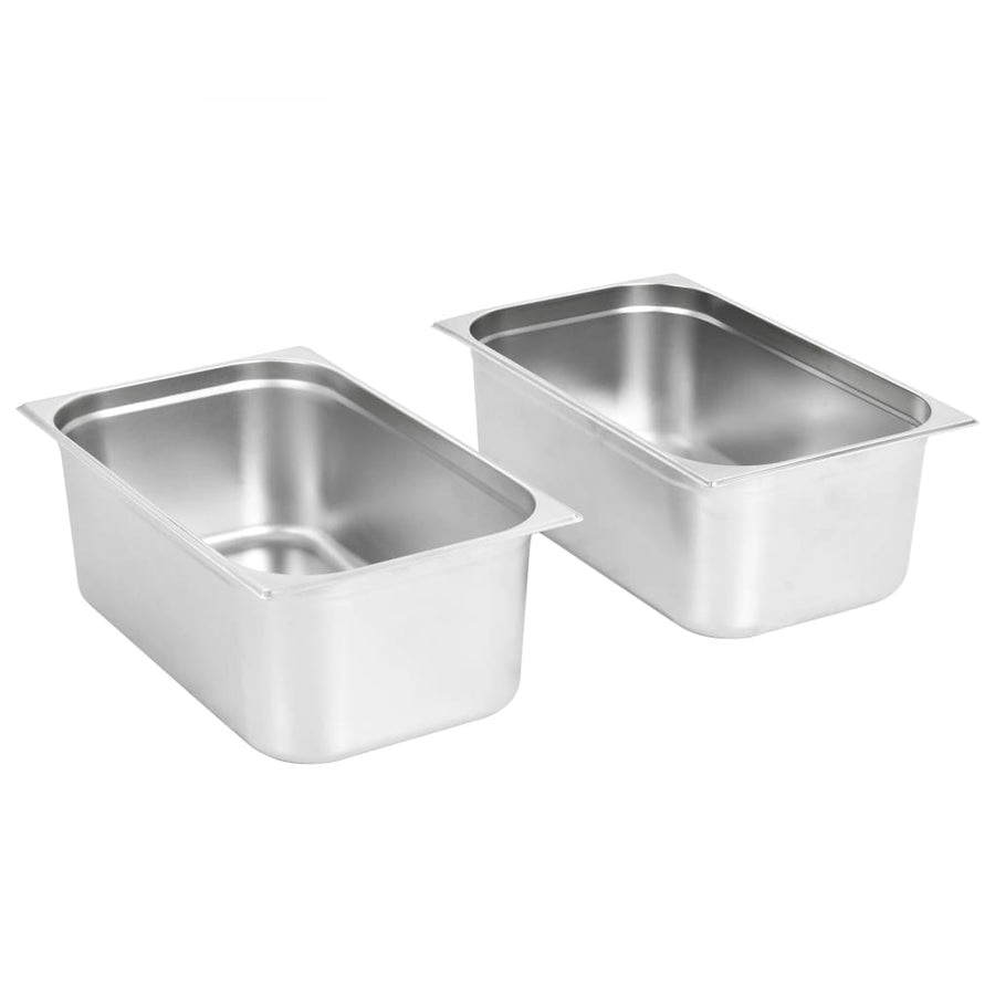 Gastronormbakken 2 St Gn 1/1 200 Mm Roestvrij Staal 530 x 325 x 200 mm