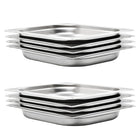 Gastronormbakken GN 1/2 40 mm roestvrij staal 8 stuks