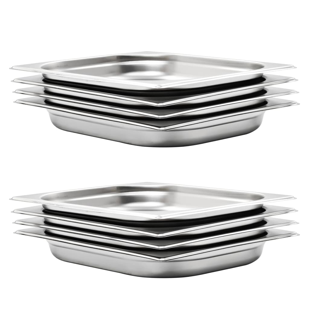 Gastronormbakken 8 St Gn 1/2 40 Mm Roestvrij Staal 325 x 265 x 40 mm