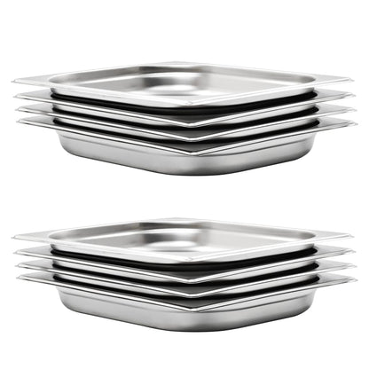 Gastronormbakken 8 St Gn 1/2 40 Mm Roestvrij Staal 325 x 265 x 40 mm