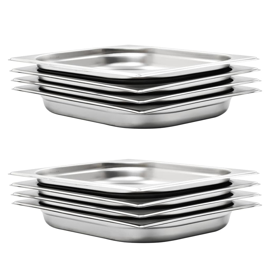 Gastronormbakken 8 St Gn 1/2 40 Mm Roestvrij Staal 325 x 265 x 40 mm