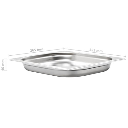 Gastronormbakken 8 St Gn 1/2 40 Mm Roestvrij Staal 325 x 265 x 40 mm