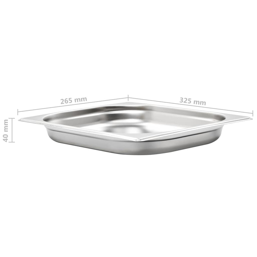 Gastronormbakken 8 St Gn 1/2 40 Mm Roestvrij Staal 325 x 265 x 40 mm