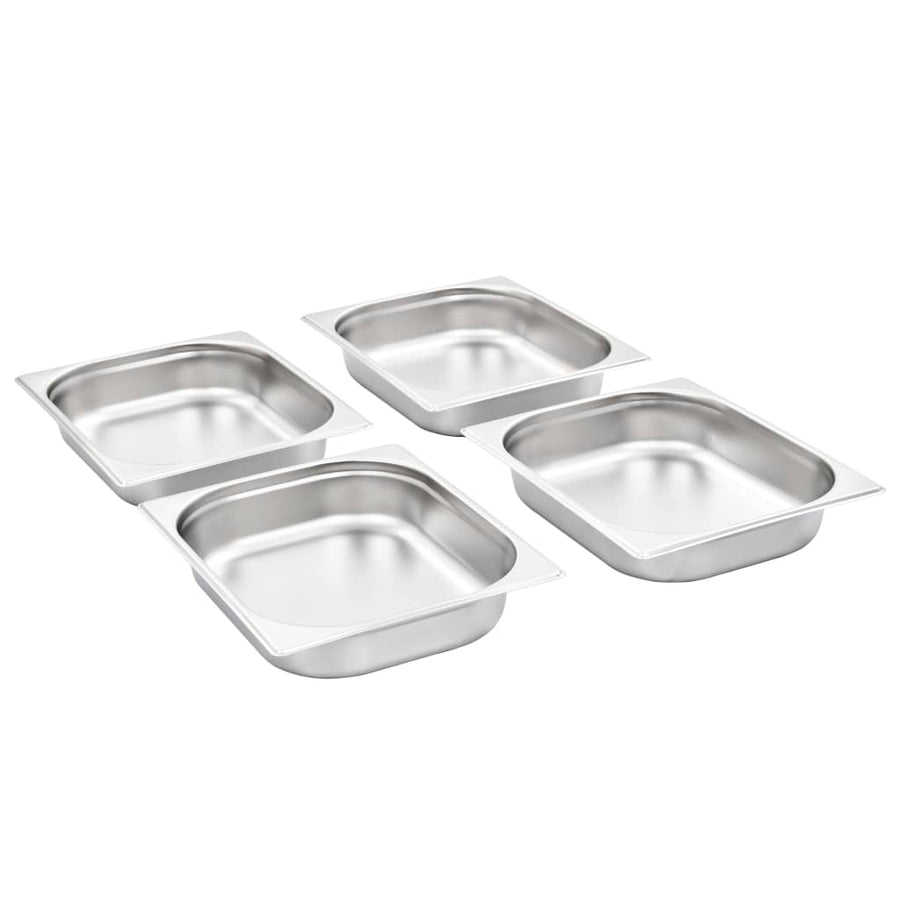 Gastronormbakken 4 St Gn 1/2 65 Mm Roestvrij Staal 325 x 265 x 65 mm