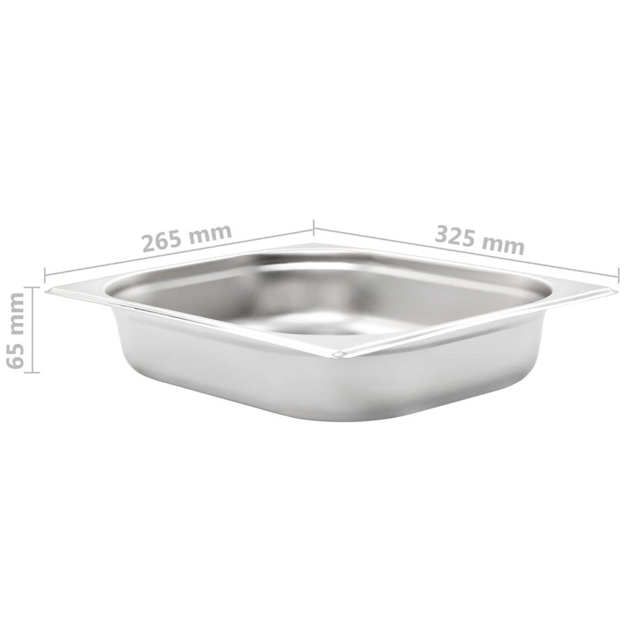 Gastronormbakken 4 St Gn 1/2 65 Mm Roestvrij Staal 325 x 265 x 65 mm