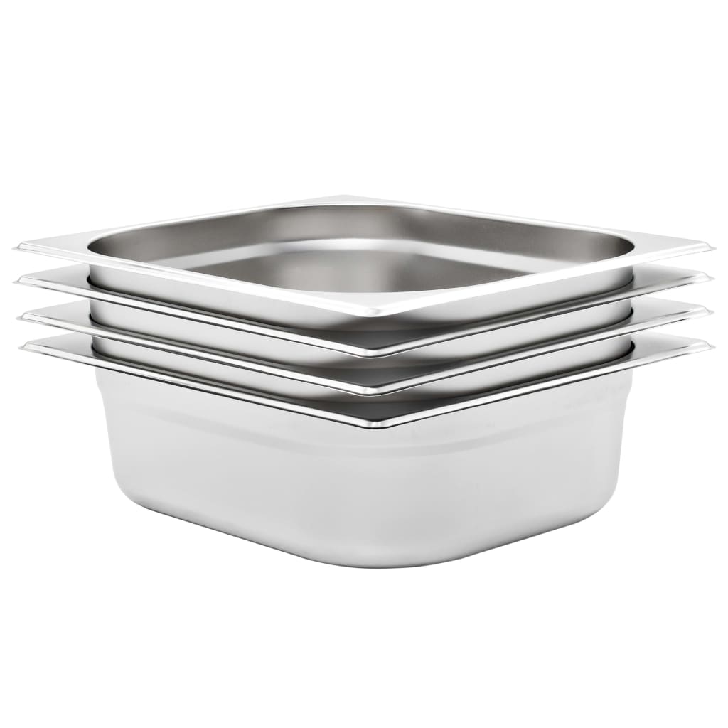 Gastronormbakken 4 St Gn 1/2 100 Mm Roestvrij Staal 325 x 265 x 100 mm