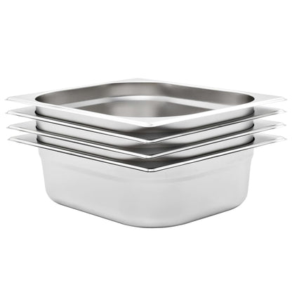 Gastronormbakken 4 St Gn 1/2 100 Mm Roestvrij Staal 325 x 265 x 100 mm