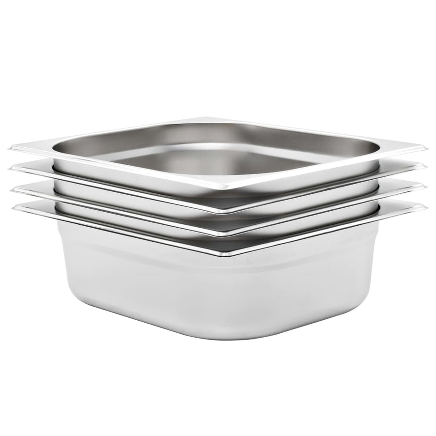 Gastronormbakken 4 St Gn 1/2 100 Mm Roestvrij Staal 325 x 265 x 100 mm