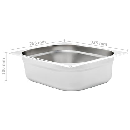 Gastronormbakken 4 St Gn 1/2 100 Mm Roestvrij Staal 325 x 265 x 100 mm