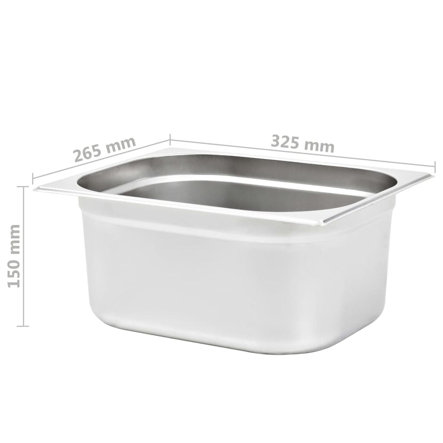 Gastronormbakken 2 St Gn 1/2 150 Mm Roestvrij Staal 325 x 265 x 150 mm