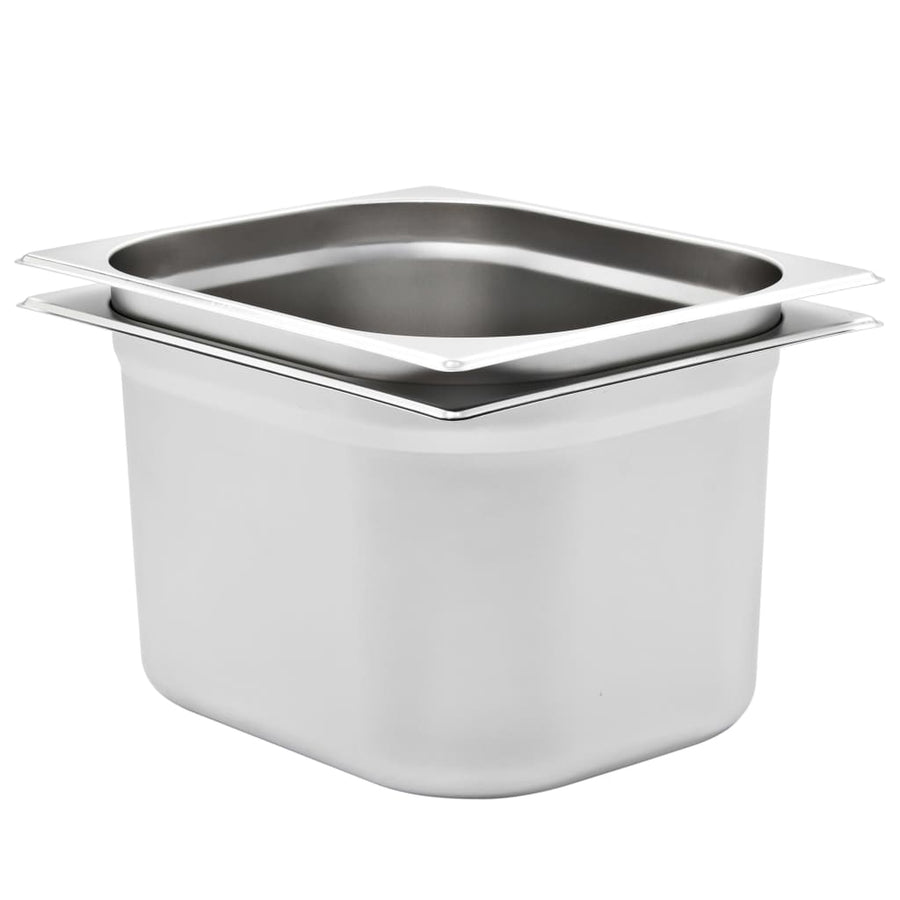 Gastronormbakken 2 St Gn 1/2 200 Mm Roestvrij Staal 325 x 265 x 200 mm