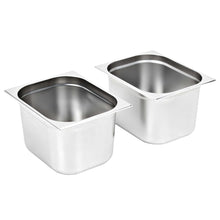 Gastronormbakken 2 St Gn 1/2 200 Mm Roestvrij Staal 325 x 265 x 200 mm