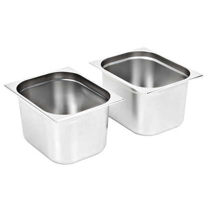 Gastronormbakken 2 St Gn 1/2 200 Mm Roestvrij Staal 325 x 265 x 200 mm
