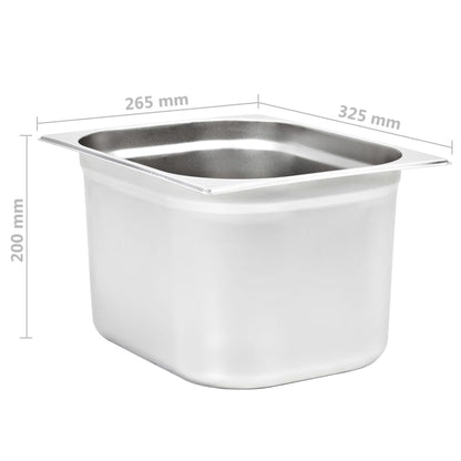 Gastronormbakken 2 St Gn 1/2 200 Mm Roestvrij Staal 325 x 265 x 200 mm