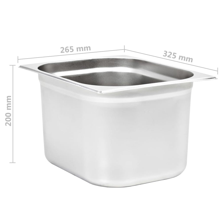 Gastronormbakken 2 St Gn 1/2 200 Mm Roestvrij Staal 325 x 265 x 200 mm