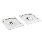 Lids 2 pcs for GN 1/2 containers stainless steel