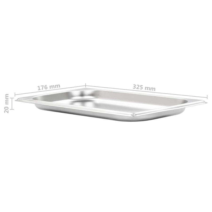 Gastronormbakken 12 St Gn 1/3 20 Mm Roestvrij Staal 325 x 176 x 20 mm