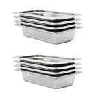 Gastronorm pans 8 pcs GN 1/3 65 mm stainless steel