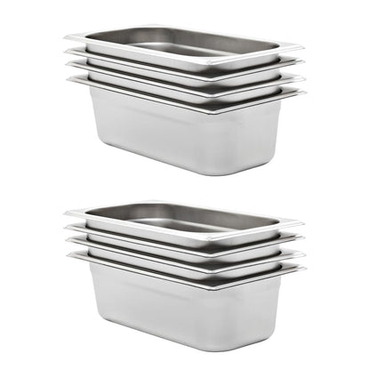 Gastronormbakken 8 St Gn 1/3 100 Mm Roestvrij Staal 325 x 176 x 100 mm