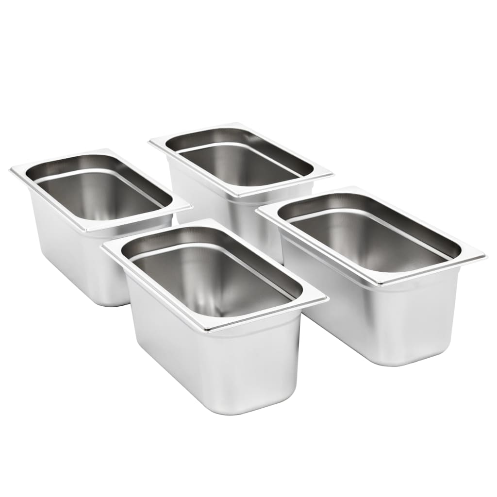 Gastronormbakken 4 St Gn 1/3 150 Mm Roestvrij Staal 325 x 176 x 150 mm