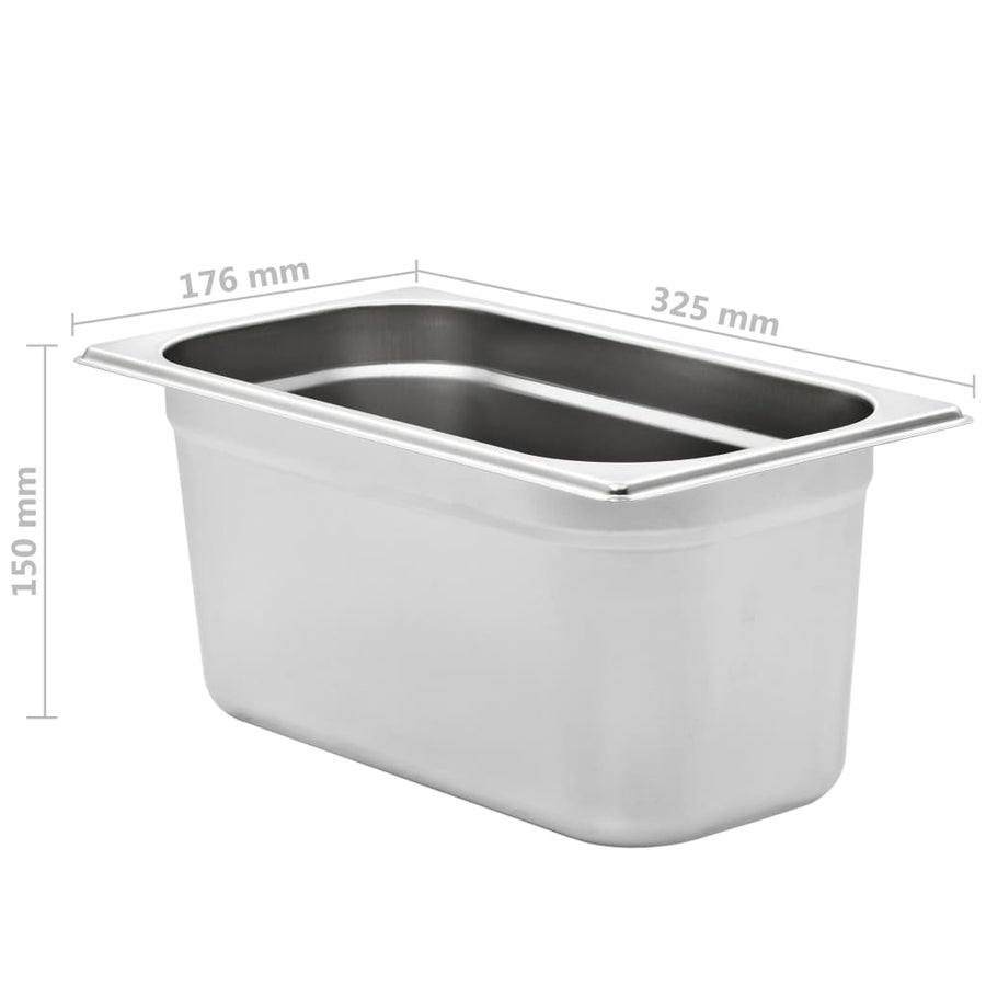 Gastronormbakken 4 St Gn 1/3 150 Mm Roestvrij Staal 325 x 176 x 150 mm